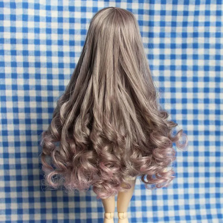 K Only hair 1/12 готовой головной убор волосы трессы для кукол кукла парик для шарнирной куклы кудри кукольный парик аксессуары - Цвет: K Only hair