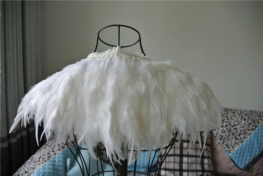 Белая Искусственная верхняя куртка с перьями шаль карнавальное плечо свисающая