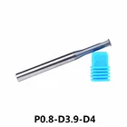 1 шт. P0.8 * d3.9 * D4 твердосплавный сплав Резьбовая фреза с одним зубцом Концевые Фрезы с ЧПУ резьбовой инструмент режущий инструмент для шага метрической 0,8 мм