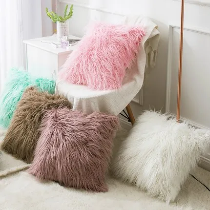 2019 супер мягкие плюшевые наволочки наволочка из монгольской овечьей шерсти для