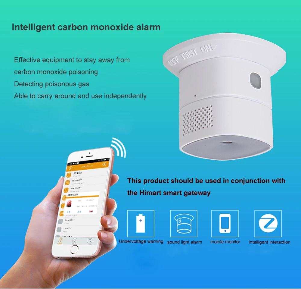 Детектор угарного газа Tuya Zigbee 3 0 детектор совместимый с приложением Smart life |