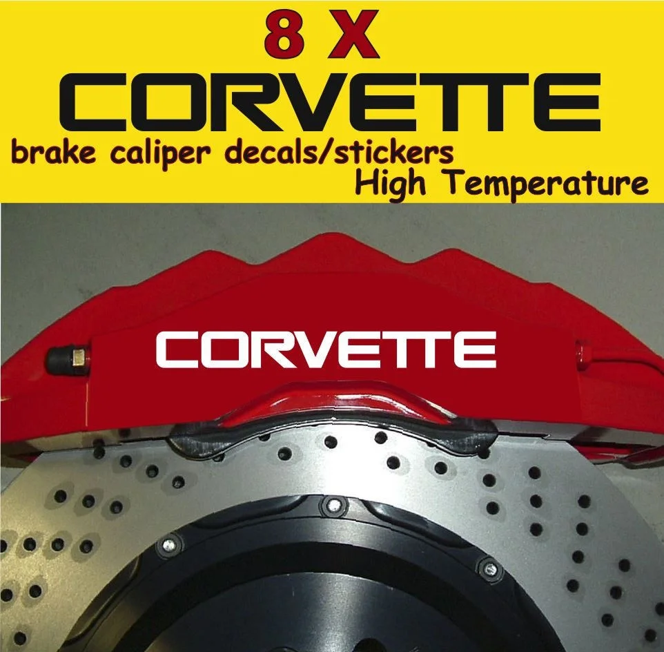Наклейки для тормозного суппорта 8 X Chevrolet Corvette C4 виниловые графические наклейки