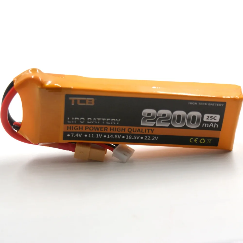 5pcs TCB RC Lipo battery 7.4v 2200mAh 25C 2s for rc airplane quadcopter car boat AKKU Free shipping | Игрушки и хобби