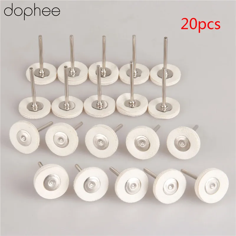 dophee 25MM Dremel Accessories Leather Polishing Buffing Wheel Brushes Grinding Pad for Rotary Tools 20PCS | Инструменты