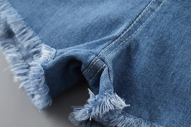 Высококачественные комплекты одежды для девочек от 2 до 7 лет Новинка года, летняя повседневная одежда в горошек с кружевом, ребенок дети девочка рубашка+ джинсы, 2 предмета