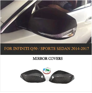 Карбоновый автомобильный передний бампер для губ, спойлер для Infiniti Q50 Sport Sedan, 4 двери, только 2013-, Черный FRP PU, передняя губка