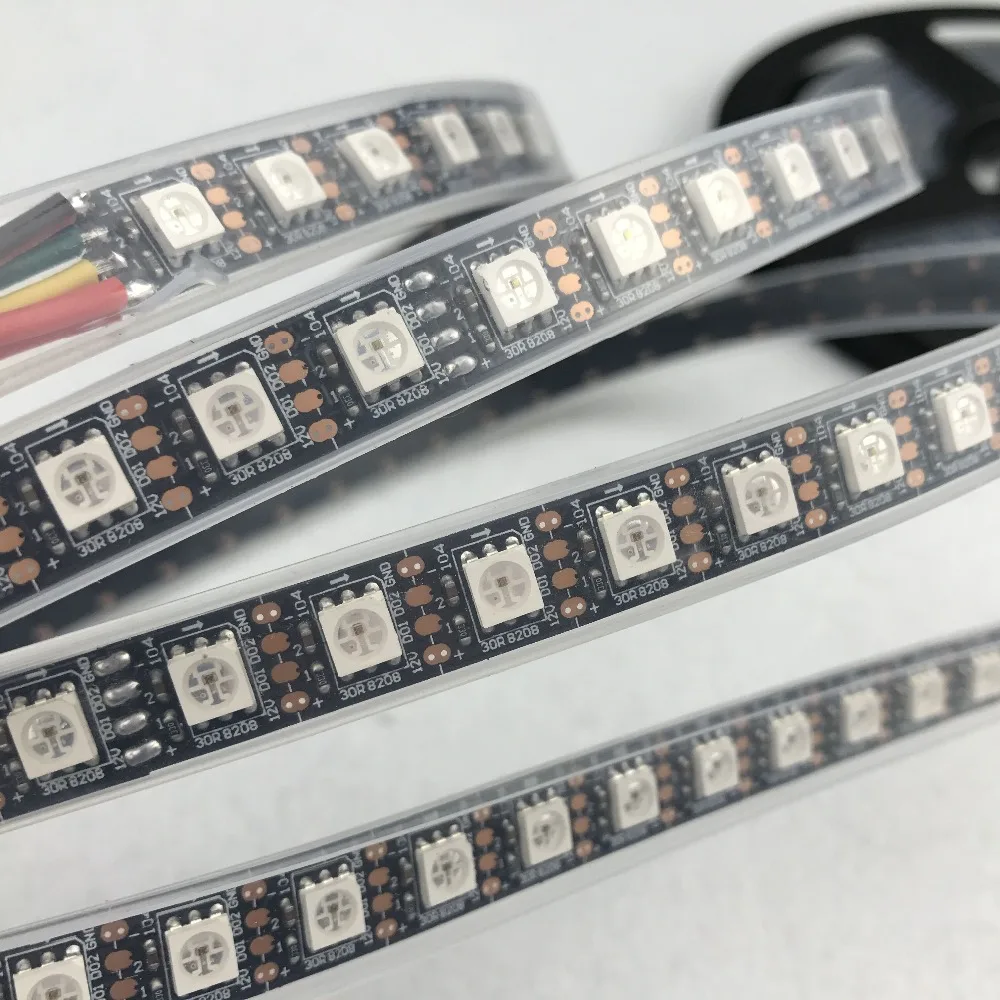 Полноцветная Адресуемая Светодиодная лента RGB 5050 GS8208 (похожая на WS2811 WS2813)DC12 в 90