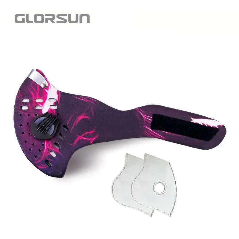 GLORSUN на заказ моющиеся для верховой езды Спорт n99 смога анти загрязнения воздуха маска неопрена n95 анти pm2.5 Мотоцикл Велосипед Велоспорт рот маска - Цвет: 005E00302