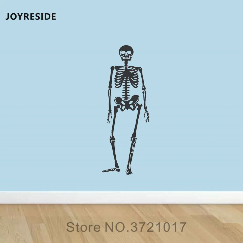 

JOYRESIDE Skeleton Wall Decor Halloween Sticker Bones Decals Vinyl Interior Home Bedroom Living Room Design Art Murals A1216