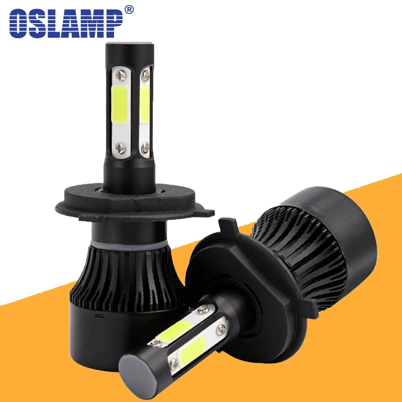 Oslamp X7 4 стороны светящиеся H4 H11 H7 9005 9006 автомобиля светодиодный фары для 100W 1000lm фары светодиодные чипы авто светодиодный лампы 12v