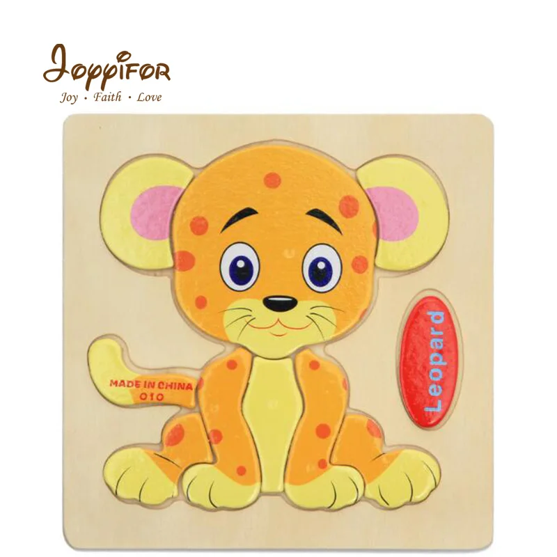 FGHGH 3D Деревянный пазл Мультяшные животные модель автомобиля лошади раннее