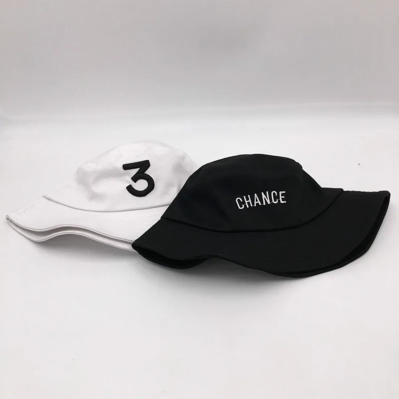 Черная CHANCE 3 bucket hat хип хоп женская белая рыболовная Кепка с вышивкой унисекс