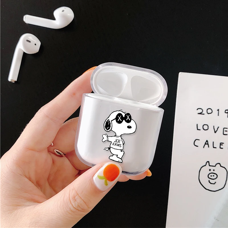 Беспроводные Bluetooth наушники, оболочка кожи для Apple AirPods, чехол, мультяшный Прозрачный жесткий чехол, аксессуары для air pod, чехол