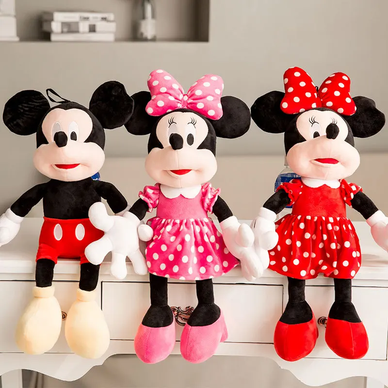 1 шт. disney 30 см аниме Микки Маус Минни мягкая плюшевая игрушка ребенок Kawaii кукла Рождество подарок на день рождения Дети Девочка