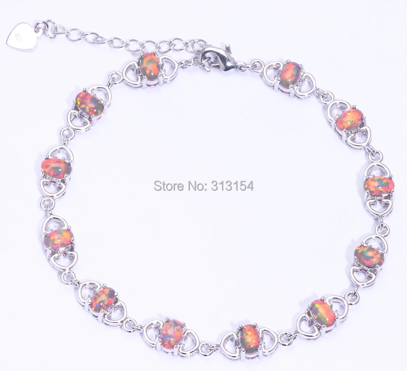 Женский браслет с опалом белый синий оранжевый цвет 7 5 9|silver bracelet|bracelet wholesalewholesale