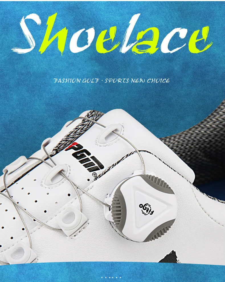 2018 Golf Shoes Mens Leather Waterproof Sneakers Laces Activities Nail Automatic Revolving Spikes Breatheble D0472 | Спорт и