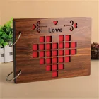 Альбомы ручной работы с деревянным покрытием, 8 дюймов, незакрепленные детские альбом для влюбленных, Свадебный фотоальбом сделай сам, памятный фотоальбом