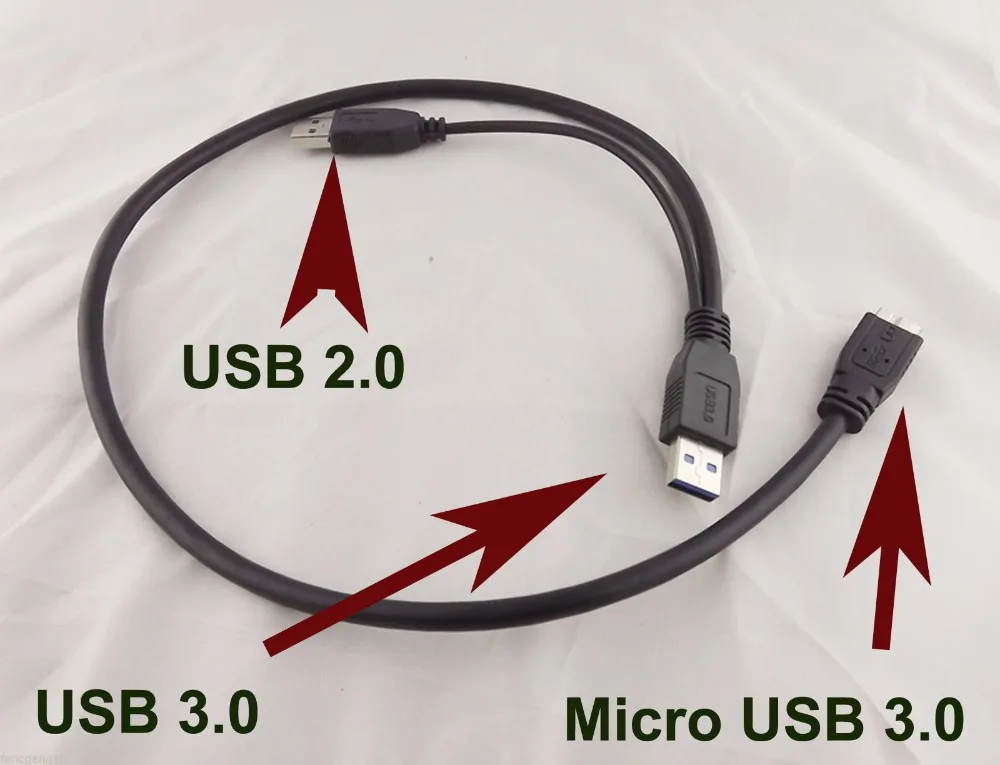 10 шт. Штекерный Кабель USB 3 0 A Micro B Y для внешнего жесткого диска Toshiba 50 см|micro b usb