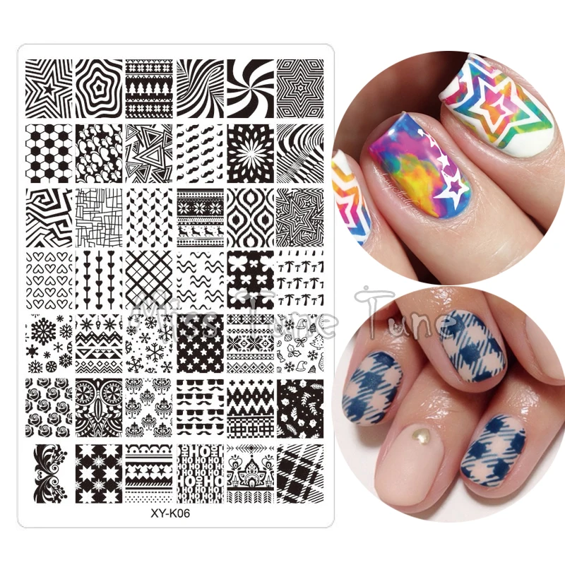 Легкий акрил ногтевых пластин тиснение прозрачный белый штамп Шаблоны полировка