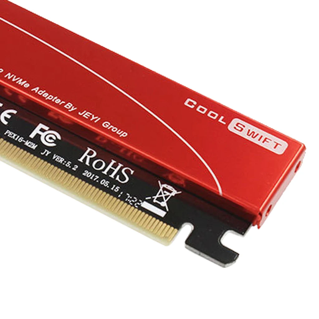 Адаптер Dovewill NVMe M.2 NGFF SSD на PCIE 3 0 X16 Расширительная карта с теплоотводом чехол +