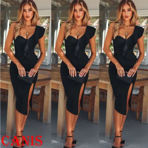 Женское летнее платье в стиле бохо Формальное коктейльное без рукавов с рюшами