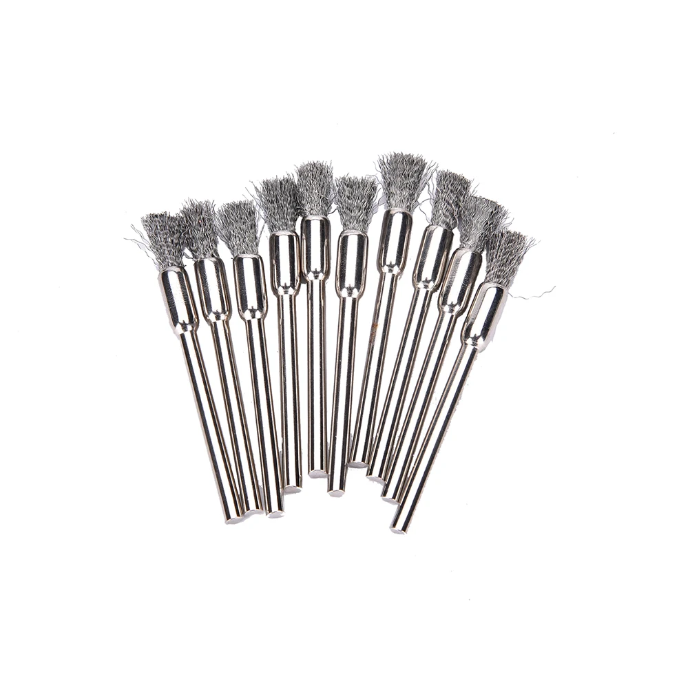 10 шт. хвостовик рулевой щетки для дрели 5 мм|tool accessories|wire wheel brushbrass wire brush |