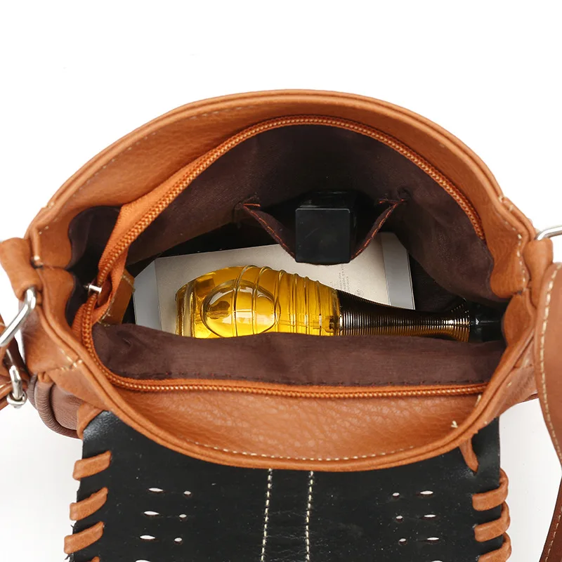 Лидер продаж! Женская модная маленькая сумка-ракушка кожаная ажурная сумка на