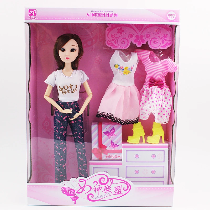 Комплекты игрушек для девочек принцессы HziriP Hot Sale Doll Clothes Fashion Casual Handmade Blouse Dress Girl Suit для аксессуаров игрушек и подарков.
