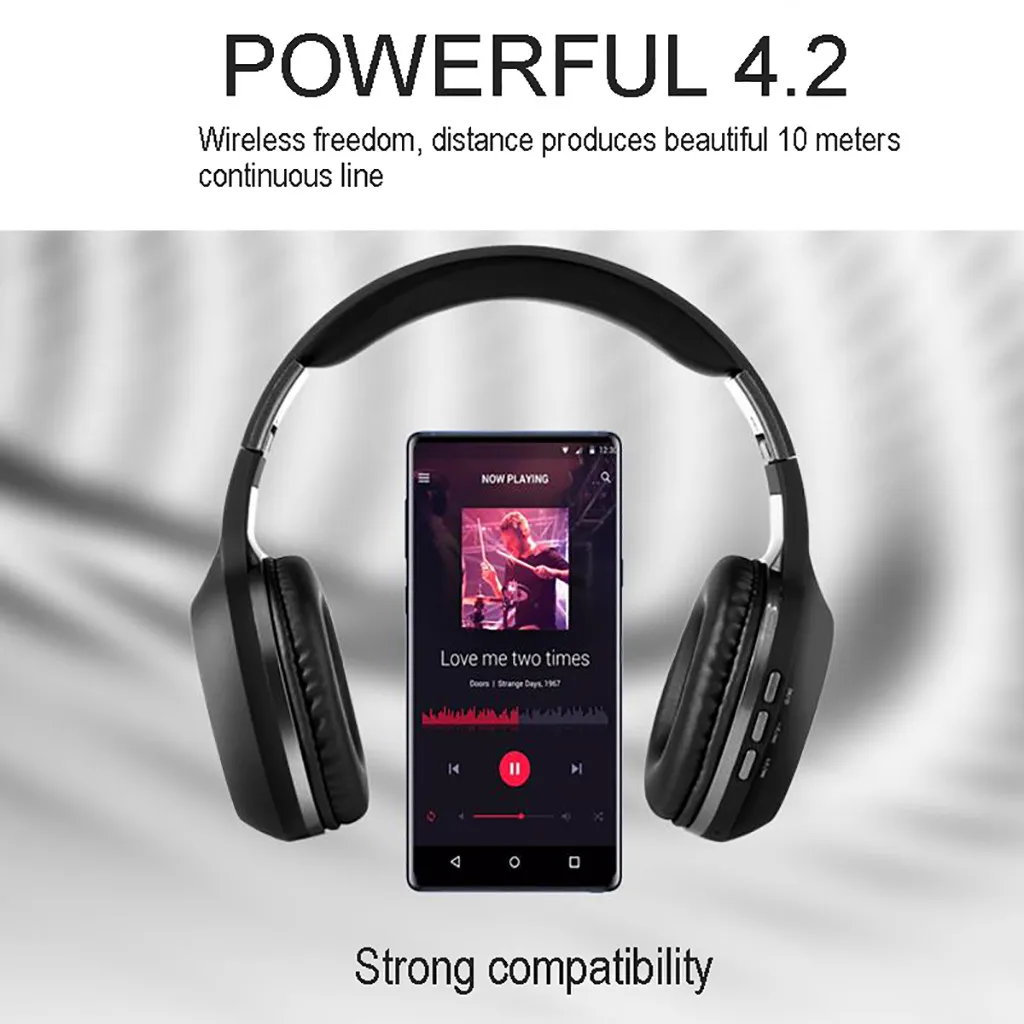 Salar N12 FM HiFi стерео сабвуфер Складная Беспроводная bluetooth-гарнитура игра с микрофоном Спортивная гарнитура Auriculares# G Z606