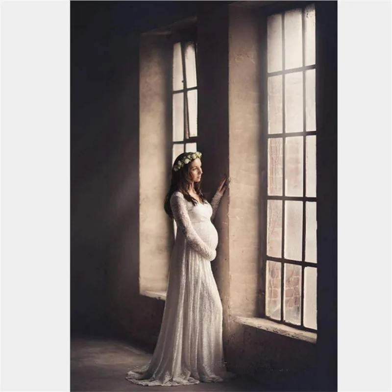 Женское платье для беременных реквизит фотосъемки кружевная Одежда элегантные