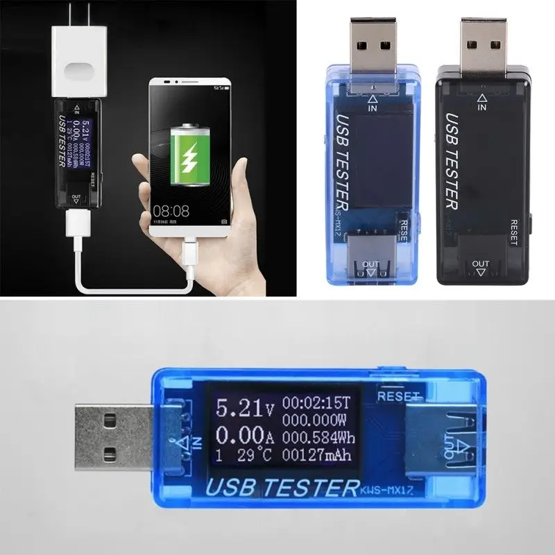 USB тестер 7 в 1 цифровой вольтметр постоянного тока амперметр измеритель