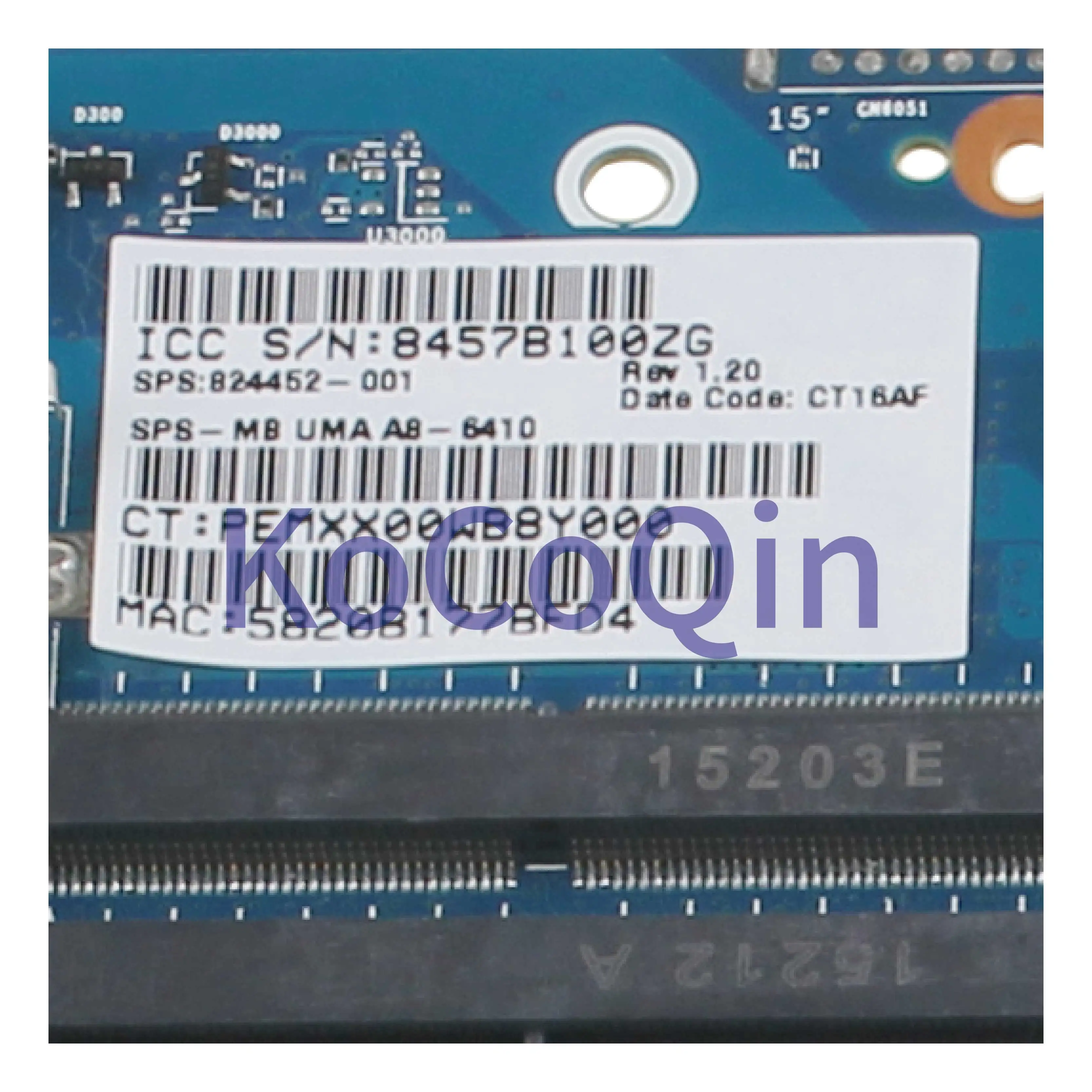 KoCoQin материнская плата для ноутбука HP Pavilion 355 G2 A6 6410 AM6410 350 6050A2612501 824452 001