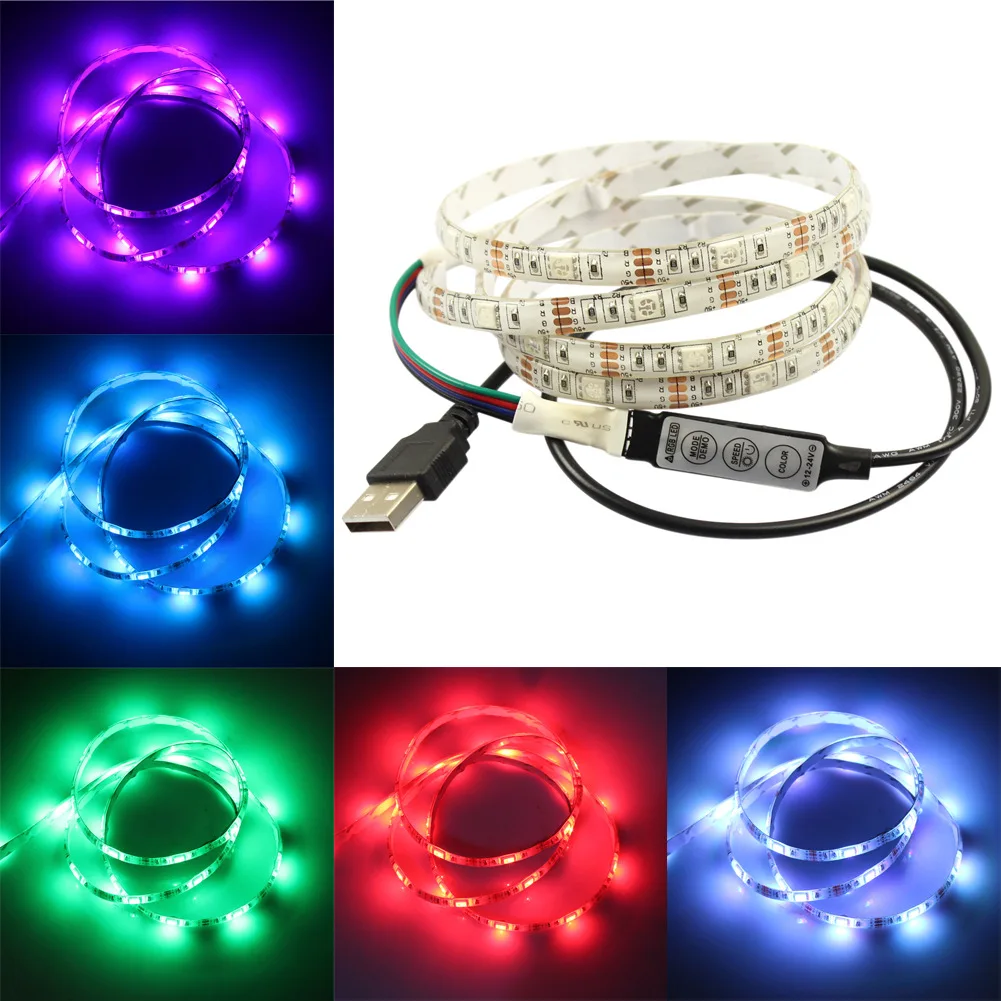 Водонепроницаемая светодиодная лента RGB SMD 5050 5 в постоянного тока 1 м | Лампы и