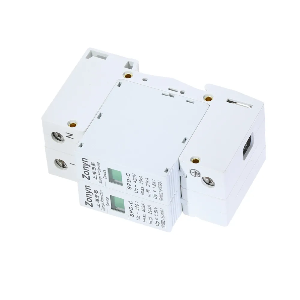 Защитное устройство от перенапряжения 1 шт. высокое качество 2P SPD 420 в 20KA ~ 40KA House 1P +