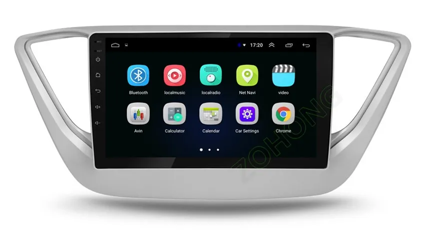 2.5D Android 9,0 автомобильный DVD мультимедийный плеер для hyundai Solaris Accent gps-навигация, радио, стерео рекордер головного устройства BT