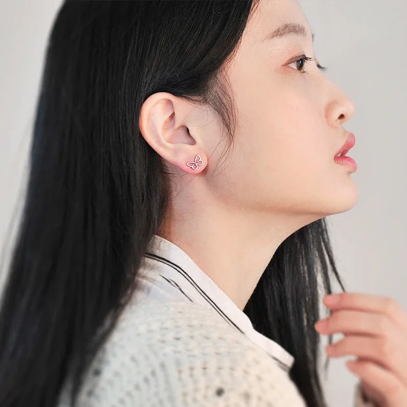 Распродажа серьги-бабочки из настоящего серебра для женщин женские серьги с