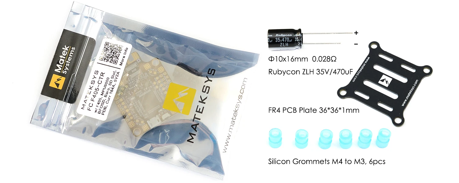 Matek MATEKSYS F405-CTR F405 AIO BFOSD STM32F405 Контроллер полета встроенный PDB 5 V/2A BEC слот для sd-карты BMP280 для F4 RC Дрон