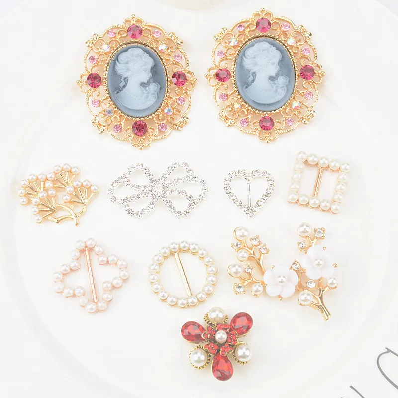 Горячая Европейский Стиль цветок 10 шт чистое стекло брошь со