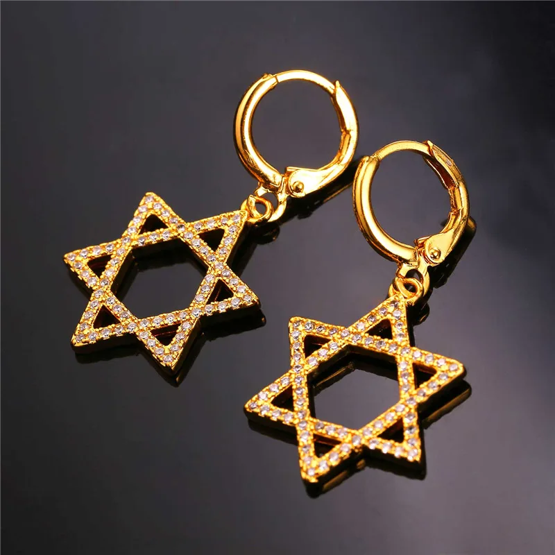 Брендовые серьги с фианитом Star Of David романтические модные ювелирные изделия