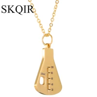 cute medical sign measure container pendant conical flask dangle gold color stainless steel chain choker nurse jewelry berloque