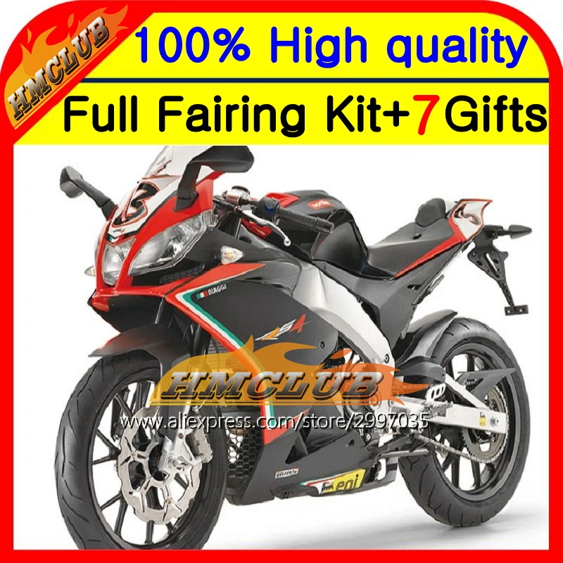 

Body For Aprilia RS125 Red black 2006 2008 2009 2010 2011 6HM86 RS 125 06-11 RSV125 RS4 125 Red blk 06 07 08 09 10 11 Fairing
