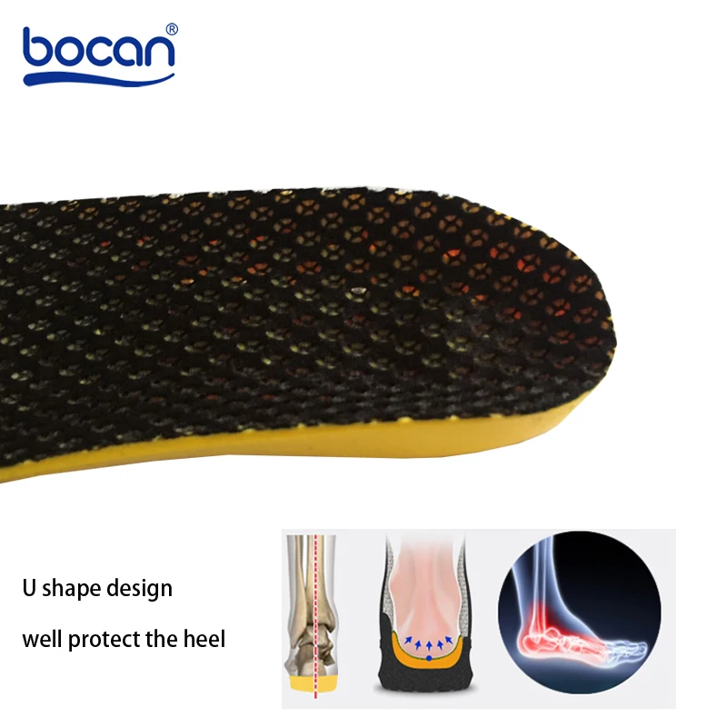 Insoles arch support top quality orthopedic for flat foot sweat absorbing inerts anti-slip comfortable for men and women