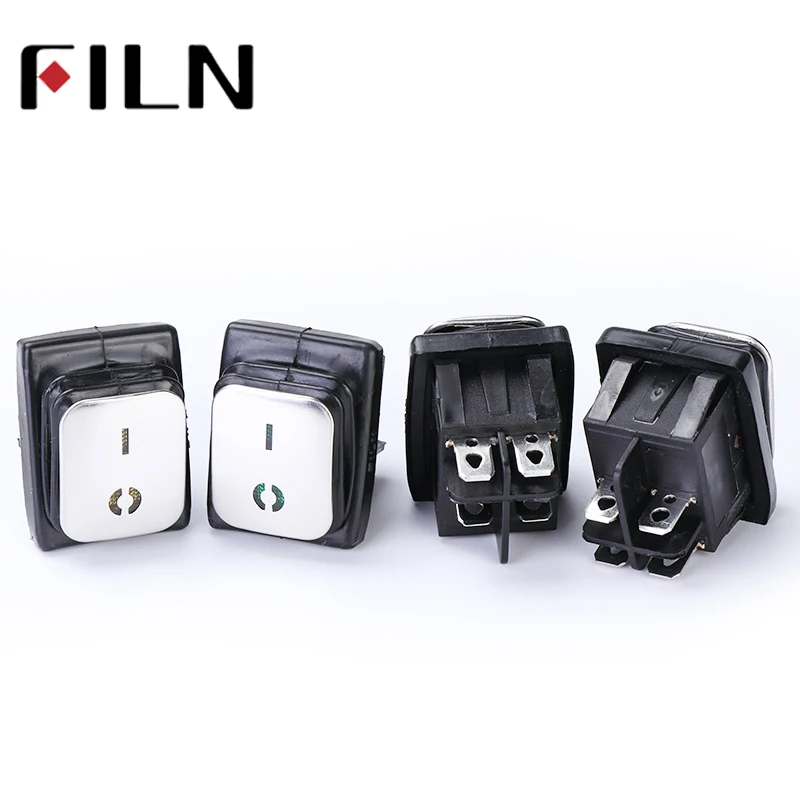 

Waterproof rocker switch DPST 6V 12V 24V 110V 380V 220V Red Green Blue LED light ON OFF stainless steel surface panel mounted