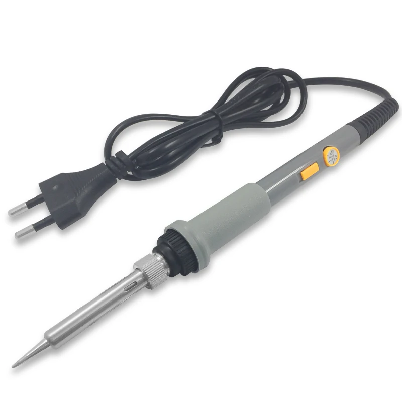 Gray 1ps Tool Kit DGKS 110 V/220 V 60W Регулируемая Температура СС Электрический паяльник Сварка паяльной станции Тепло Карандаш со штепсельной вилкой европейского стандарта - Цвет: Gray 1ps Tool Kit