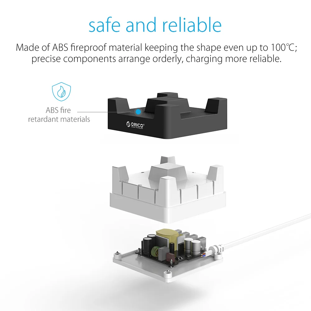Зарядное устройство ORICO настольное с 4 USB портами 20 Вт 2 А|desktop usb charger|usb chargerdesktop |
