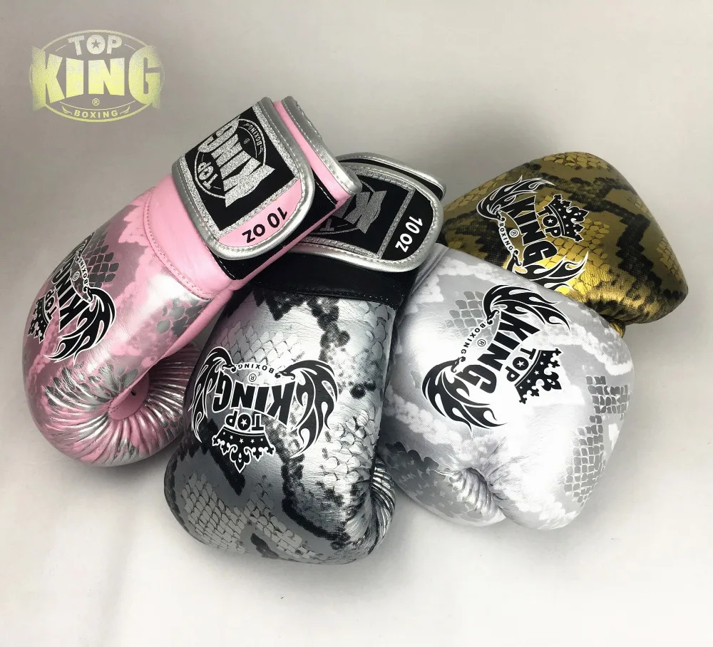 Боксерские перчатки TOP KING Topking из воловьей кожи в стиле питона TK01