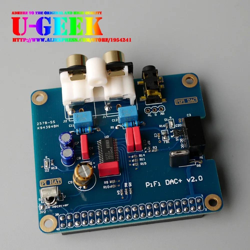 UGEEK HIFI DAC + Plus аудио модуль звуковой карты I2S интерфейс для Raspberry Pi 4B 3B 2B B A Zero | DIY ваш