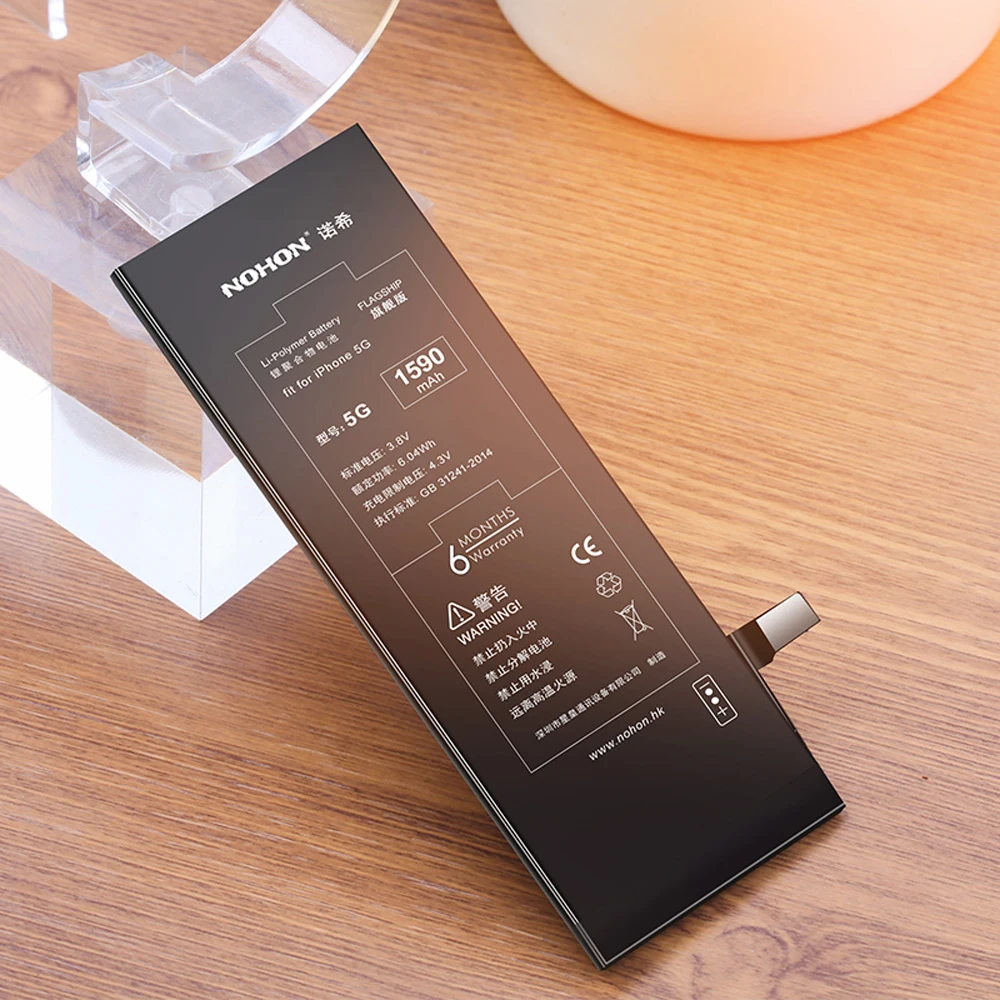 Nohon 1590 мАч батарея для iPhone 5 5G Apple iPhone5 Встроенная Замена литий-полимерные аккумуляторы+ инструменты для Apple iPhone 5 батарея