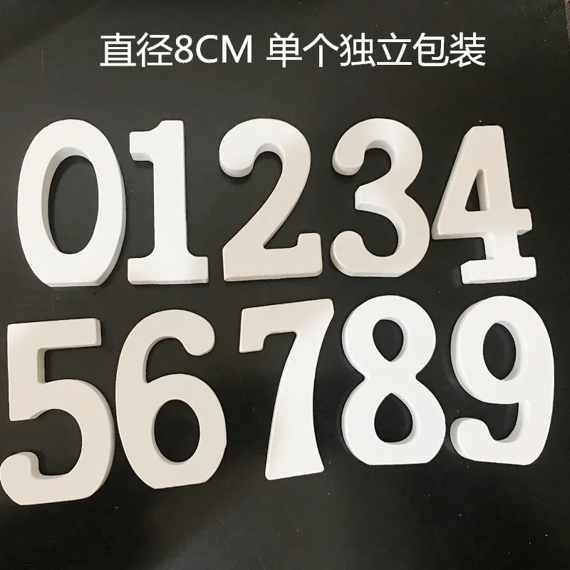 3.14" Wood Craft Plywood Wooden Number, Number 0 To 9 for Wedding Nursery Home Decoration