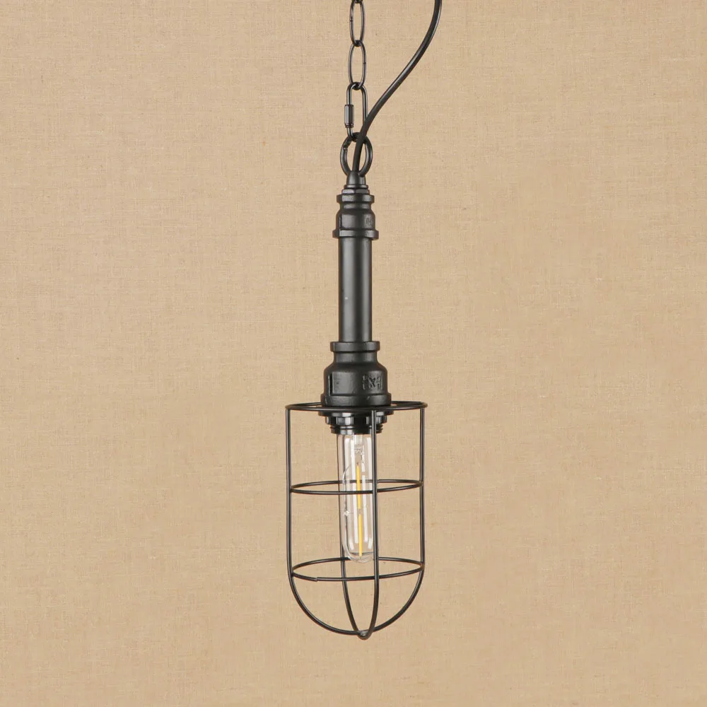 Винтажная железная окрашенная Подвесная лампа светодиодная E27 220 В для кухни